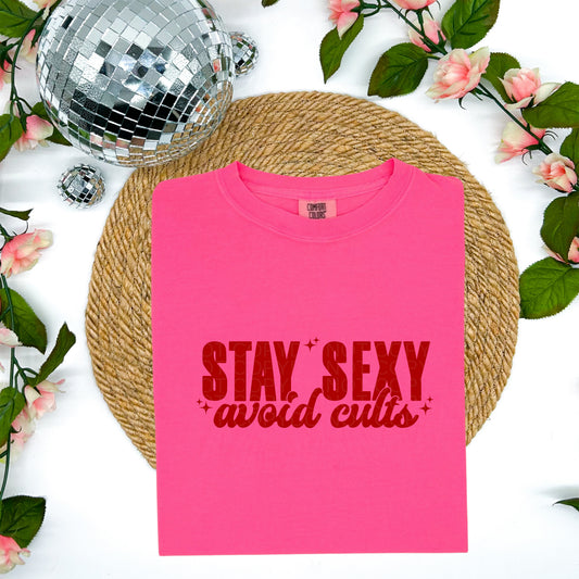 Stay Sexy Avoid Cults Red Ink - TRANSFERS (Lyttle)