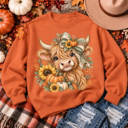 Sweet Fall Highland Cow - Transfers (SDD)