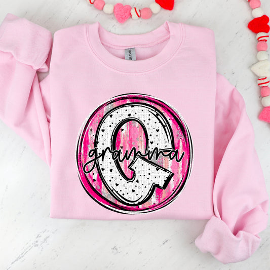 Valentine Heart Circle Gramma - TRANSFER (SDD)
