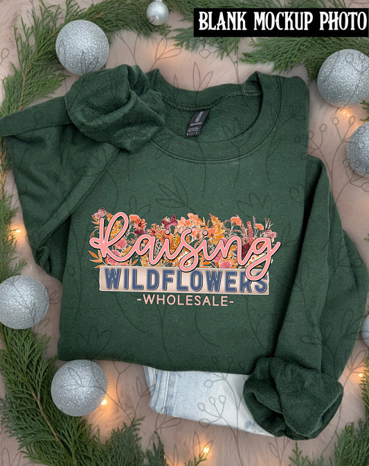 Gildan 18000 Sweatshirt Blank Mock up photo | Forest Green