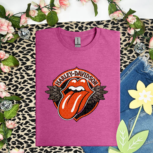 Harley Davidson Tongue -  TRANSFERS (SDD)