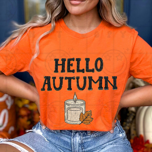 Hello Autumn Candle - Transfers (HW)