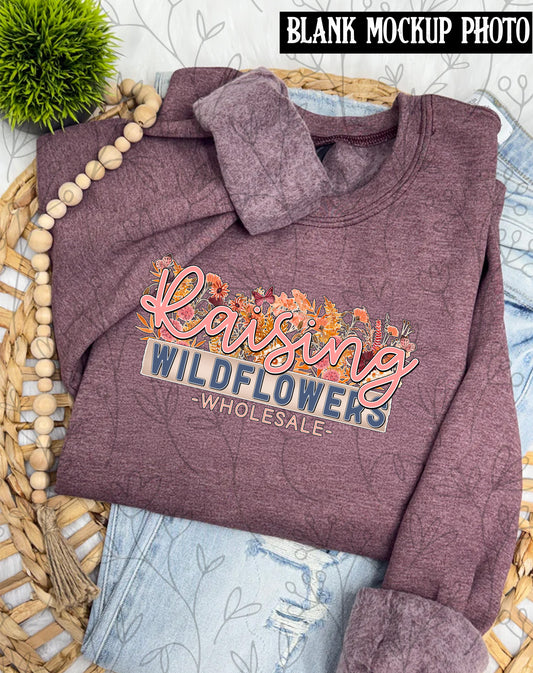 Gildan 18000 Sweatshirt Blank Mock up photo | Heather Maroon