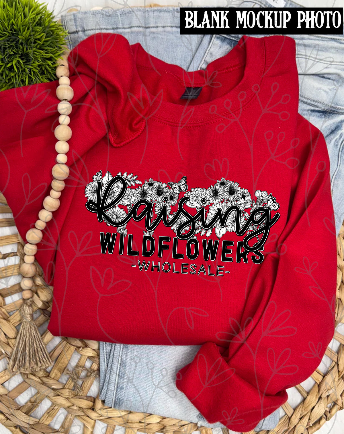 G18000 Sweatshirt Blank Mock up photo | Red