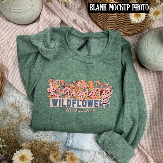 Gildan 18000 Sweatshirt Blank Mock up photo | Heather Sport Dark Green
